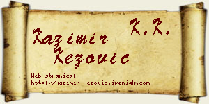 Kazimir Kezović vizit kartica